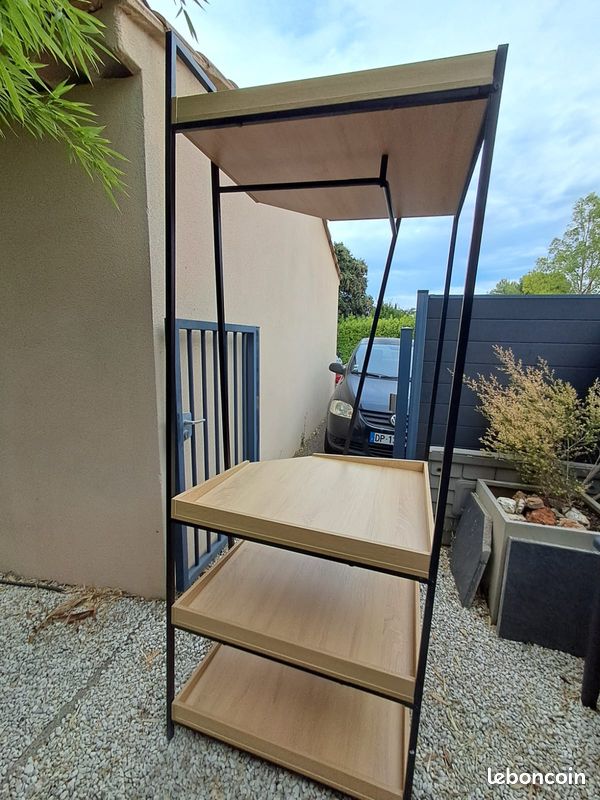 Étagère et penderie d'angle alinea neuve collection Henry bois et métal (image 4)