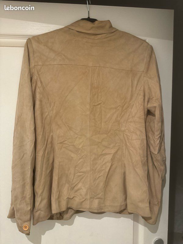 Veste En Velours Gérard Darel Taille 42 - Marron, Occasion Très Bon État, Doublure Coton/Polyuréthane