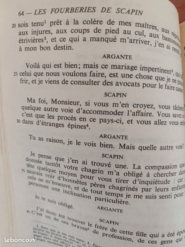 Roman " Les fourberies de Scapin " (image 18)