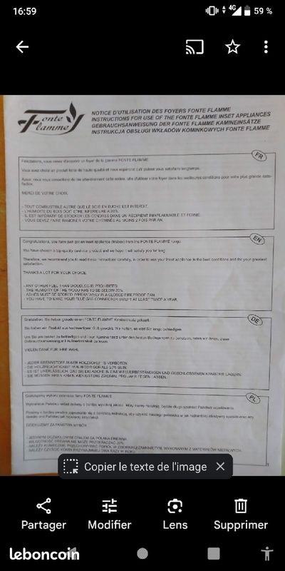Insert en fonte 14kw bon état général (image 8)