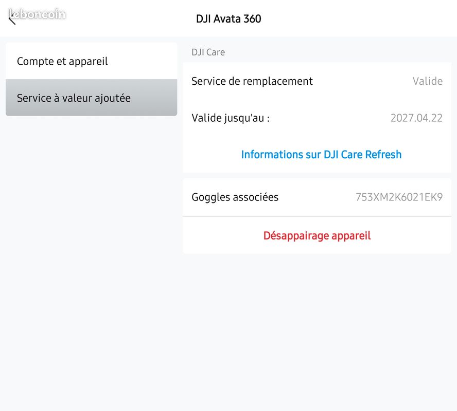 Dji avata 360 drone 3 batterie dji care sans telecommande (image 5)