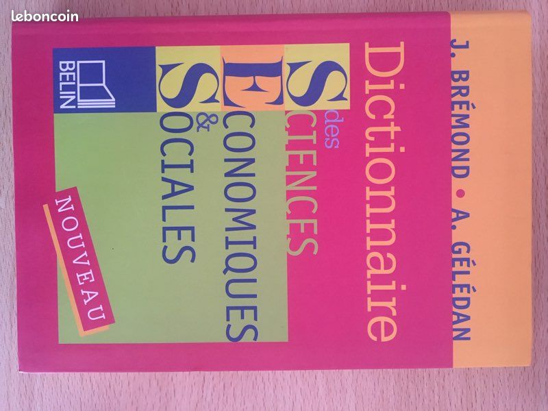 Dictionnaire des sciences économiques et sociales (image 1)