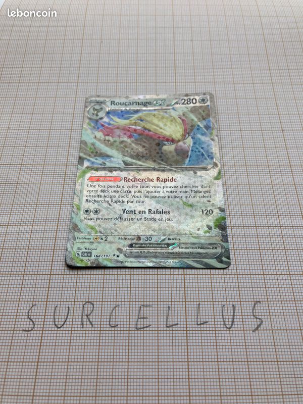 Roucarnage ex 164/197 - Carte Pokemon française (image 3)