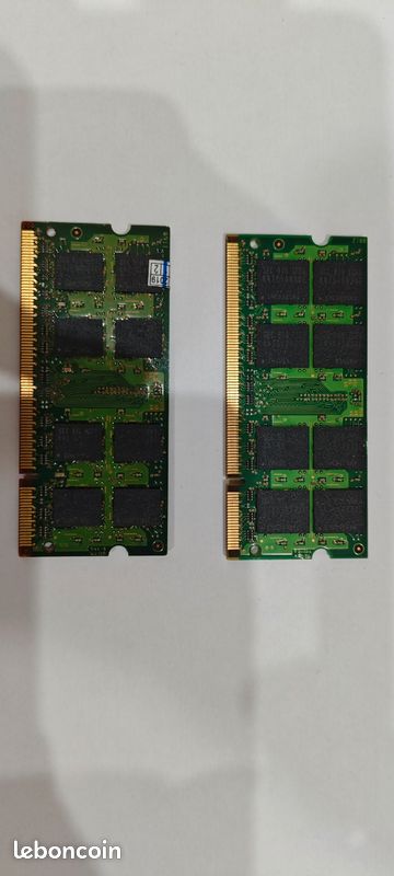Mémoire RAM SO-DIMM 2 Go PC2-5300S - NANYA NT2GT646U8HD0BN-3C - Occasion Fonctionnelle
