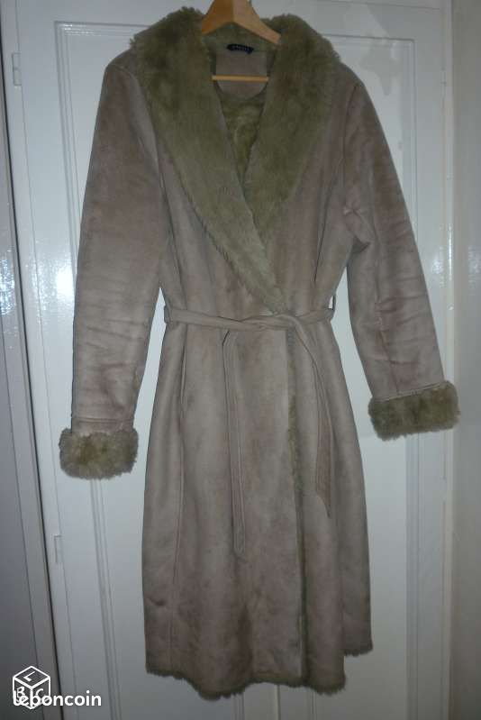 Manteau suédine avec doublure acrylic CAROLL (image 1)