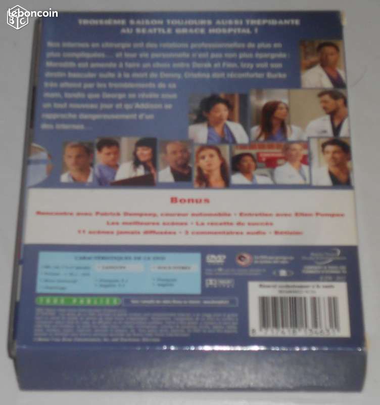 IPSOS - DVD Grey's Anatomy - Saison 3 (image 2)