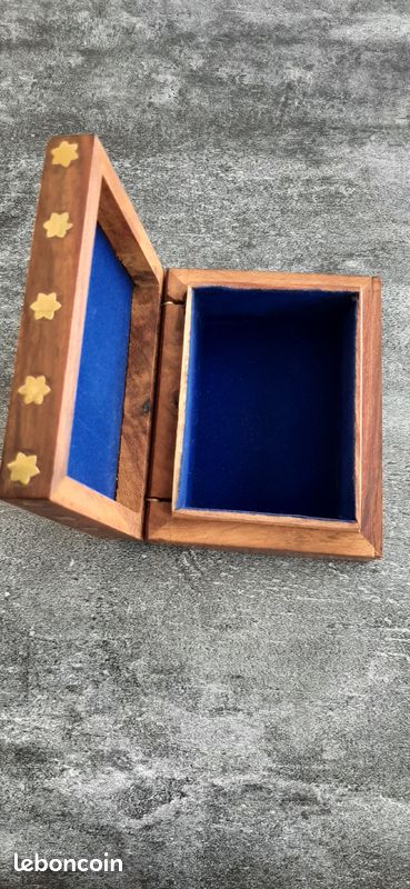 BOITE à BIJOUX BOIS/POUDRE de PIERRES (image 3)