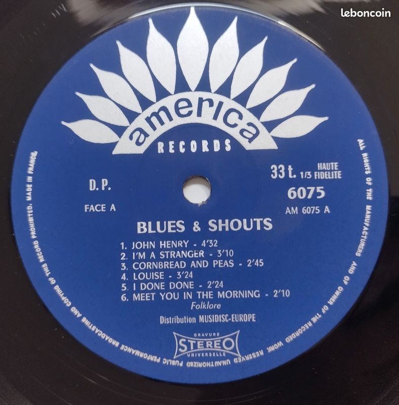 Sonny Terry & Brownie McGhee disque vinyle 33 tours LP : Shouts & Blues (image 3)