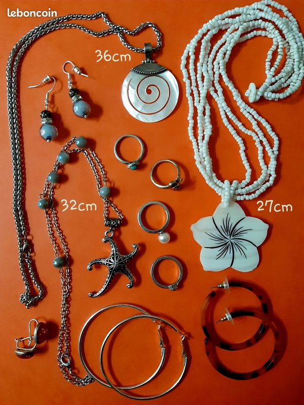 Lot De Bijoux Fantaisie – Environ 140 Grammes, Métal Divers, Occasion