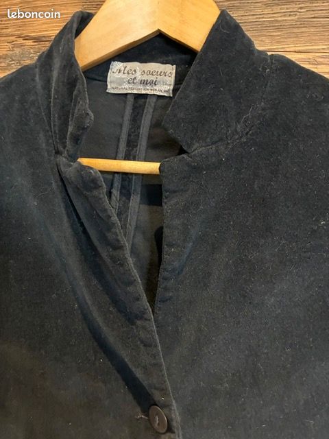Veste velours noire (image 2)