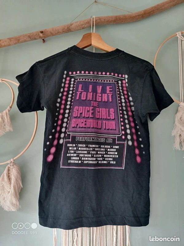 T-shirt Vintage Spice Girls Noir - Taille XL Pour Homme, Occasion En Très Bon état