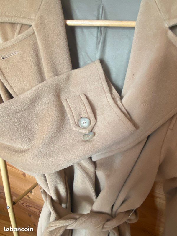 Manteau En Cachemire Max Mara Taille 38 - Noir, Long, Classique - Neuf Avec Un Petit Défaut