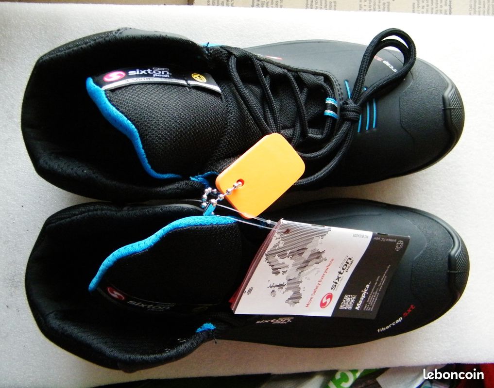 Chaussures bottines de sécurité en cuir et toile Sixton peak neuves 40 homme (image 7)