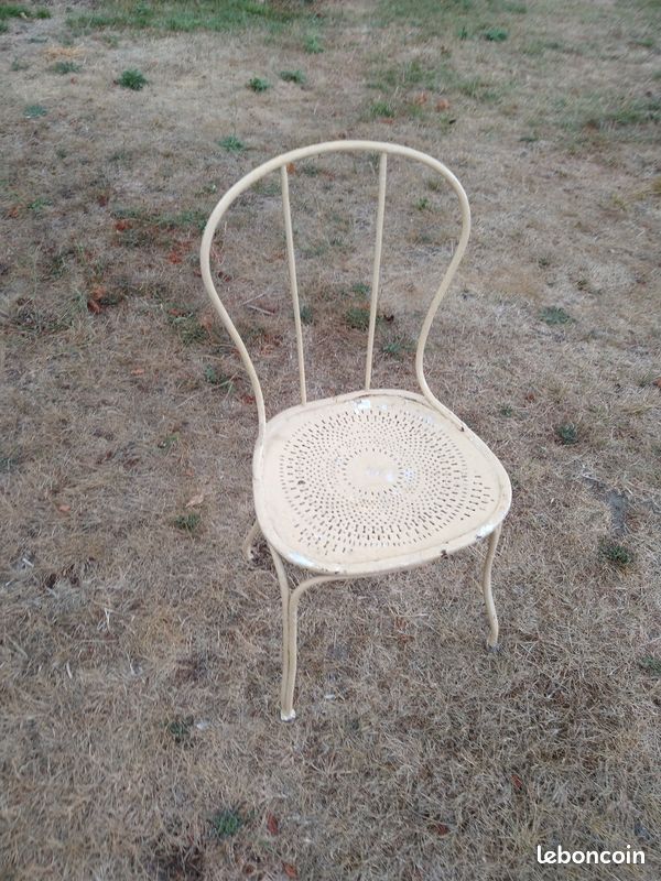 Chaise ancienne fer forgé 20s (image 1)