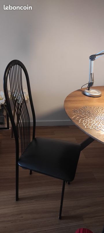 4 Chaises salle à manger en noir (image 2)
