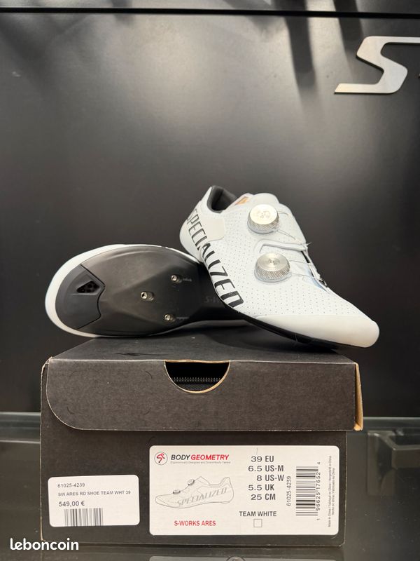 Chaussures Vélo Route Specialized Zante Femme – EU 38 / US 7.25 – Blanc/bleu – Neuves