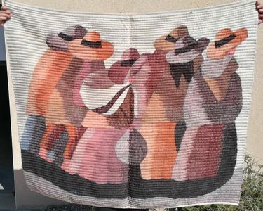 Peruvian Peru Wool Tapestry Hand Woven ART Collection Wall Hanging 14x14