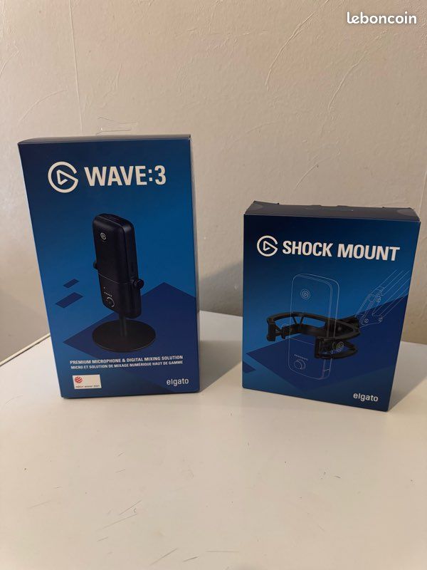 Elgato wave 3 + shock mount + perche de micro (image 1)