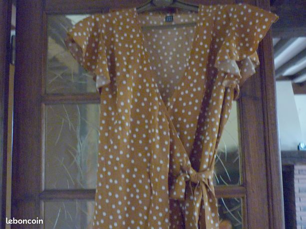 Robe Portefeuille Psychédélique SHEIN Taille 42 - Occasion Très Bon état, Vert