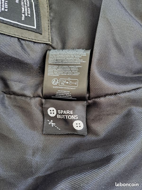 Veste en cuir véritable Le temps des cerises neuve étiquette (image 8)