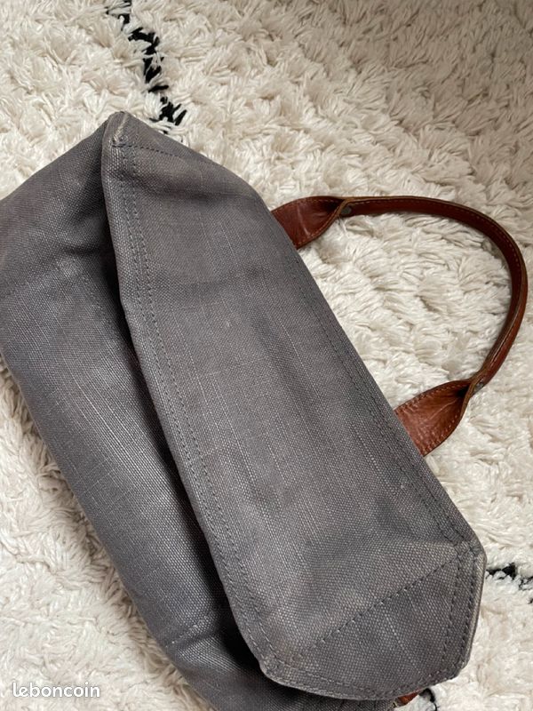 Tote bag Abercrombie gris coton et cuir (image 8)