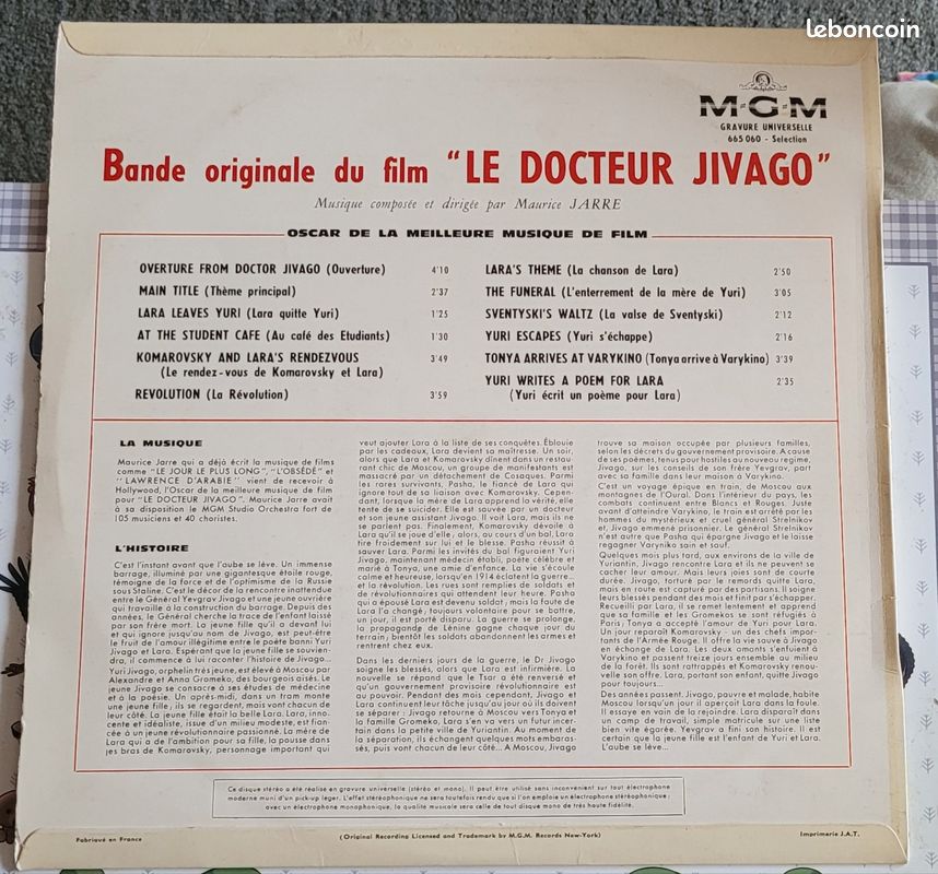 Bof docteur jivago 33t vynile (image 2)