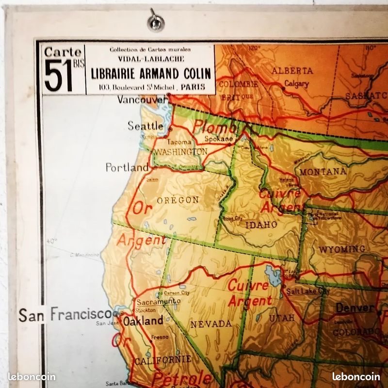 Carte Couleur Des Régions Des Etats-Unis D'amérique Avec Carte Etat Amerique 768x575