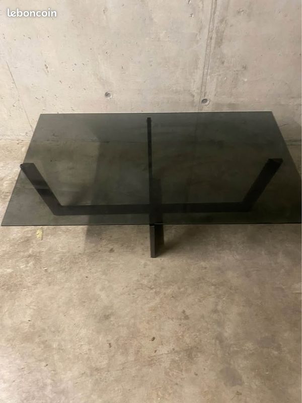 Table basse en verre fumé 120x70 (image 1)
