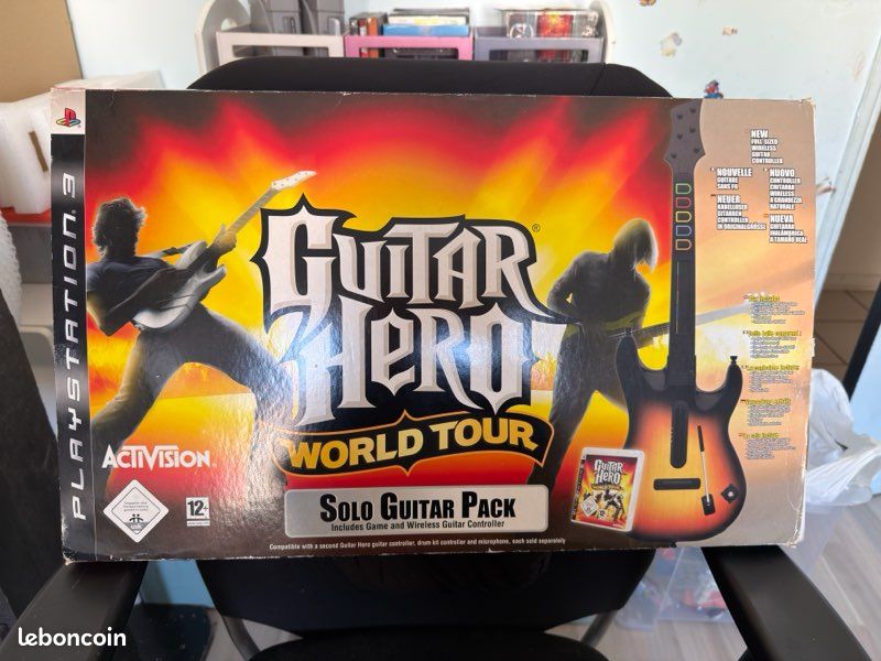 Guitare Sans Fil Guitar Hero World Tour Pour PS3 - Bon état - Sans Dongle