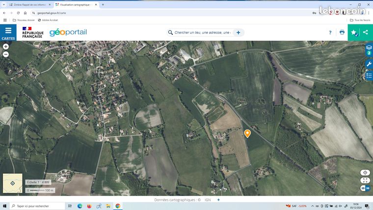 TERRAIN avec CONSTRUCTION à ISSIGEAC -24560-