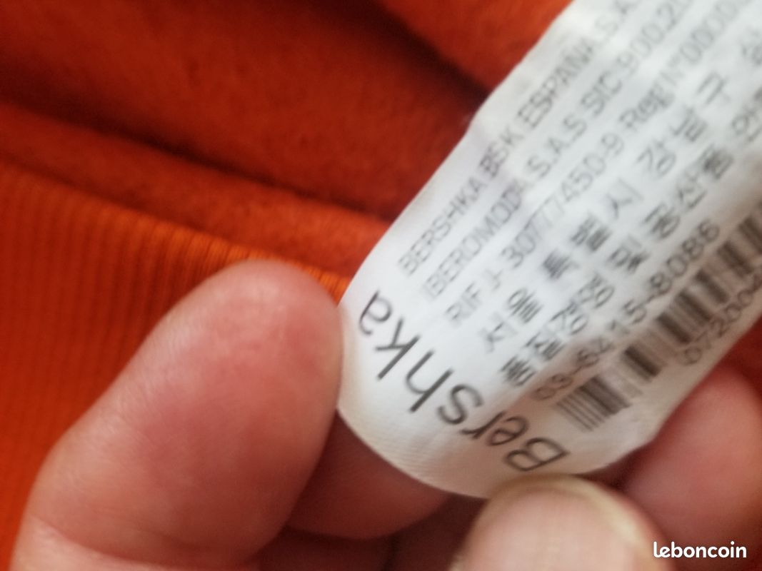 Sweat à capuche orange bershka - Vêtements