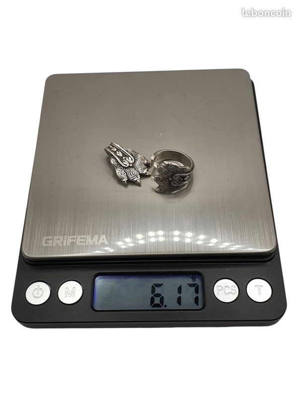 Bague + Pendentif en Argent 950 Millièmes XIXème (image 7)