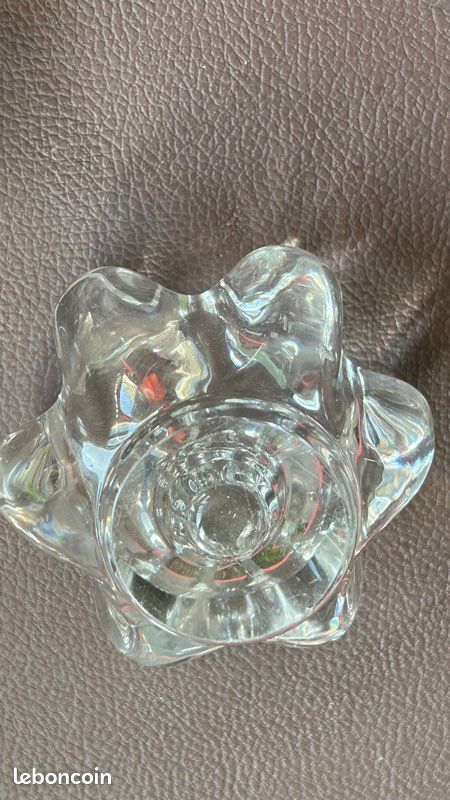 Baccarat verre richelieu cendrier bougeoir vintage année 50 design déco (image 9)