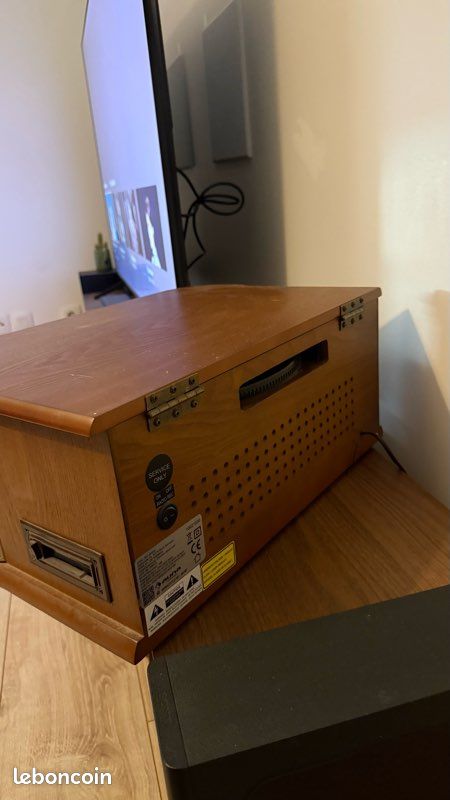 Auna Platine Vinyle Tourne-disques Audio 33 Tours, Lecteur CD +USB Avec Haut-parleur, Vintage, 3 Vitesses (image 4)