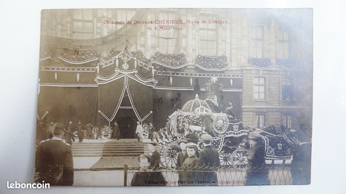 Cpa 87 - limoges obseques du docteur chenieux (image 1)