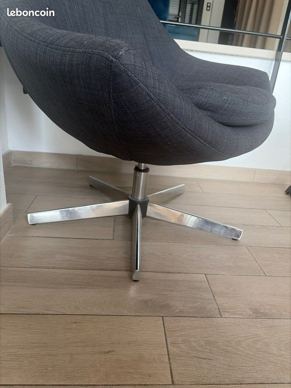 Fauteuil design gris (image 3)