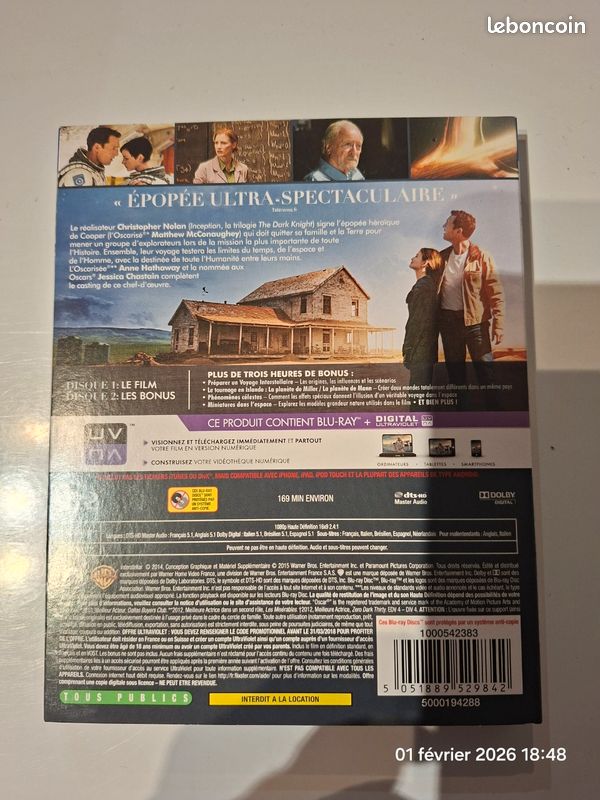Interstellar blu ray (image 2)