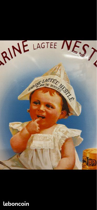 Plaque métal publicitaire 15x21cm bombée : Chocolat SUCHARD