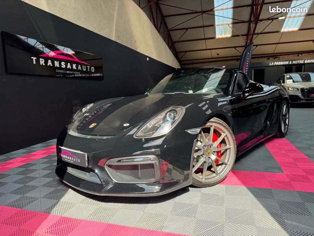 PORSCHE BOXSTER SPYDER 981 375 cv 3.8i / Entretien Porsche / Bose / Pack Chrono Sport / Echappement Sport (image 1)