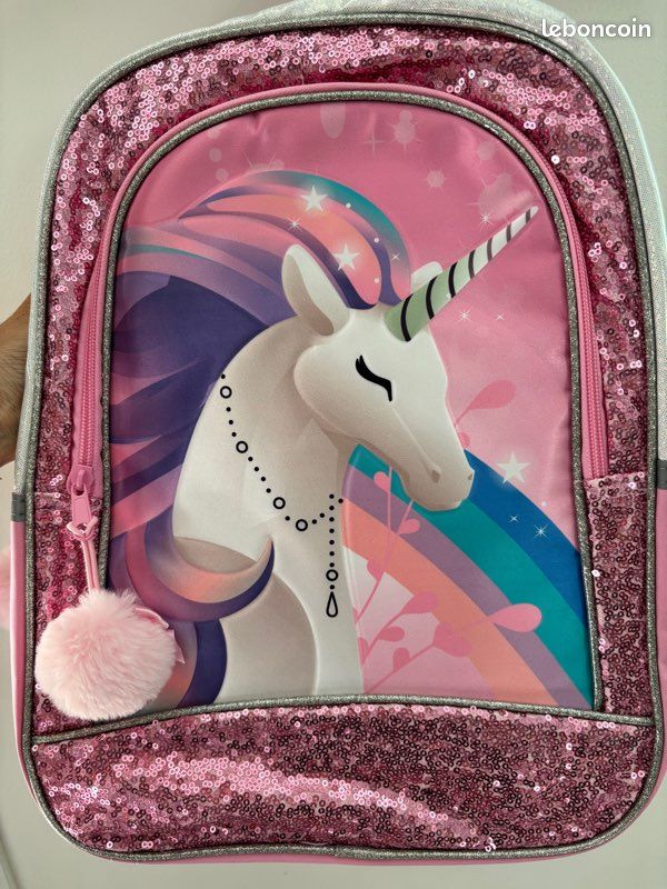 Sac à dos Neuf-Cartable- Licorne- Paillettes-Fille Accessoires