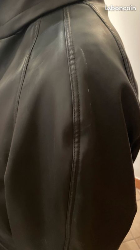 Parka Serge Blanco noire en Néoprène (image 4)