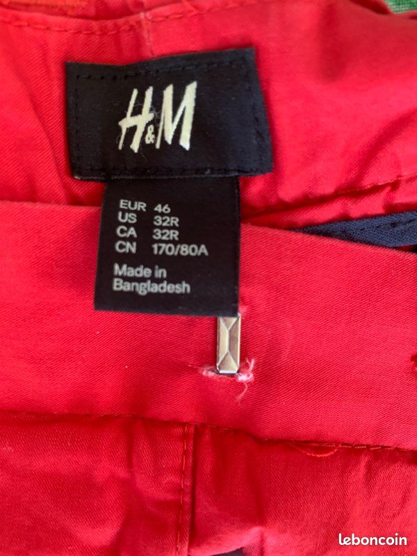 Short bermudas NEUF H & M TAILLE 46 rose fushia avec revers poches devan et dos Fermeture à bou (image 4)