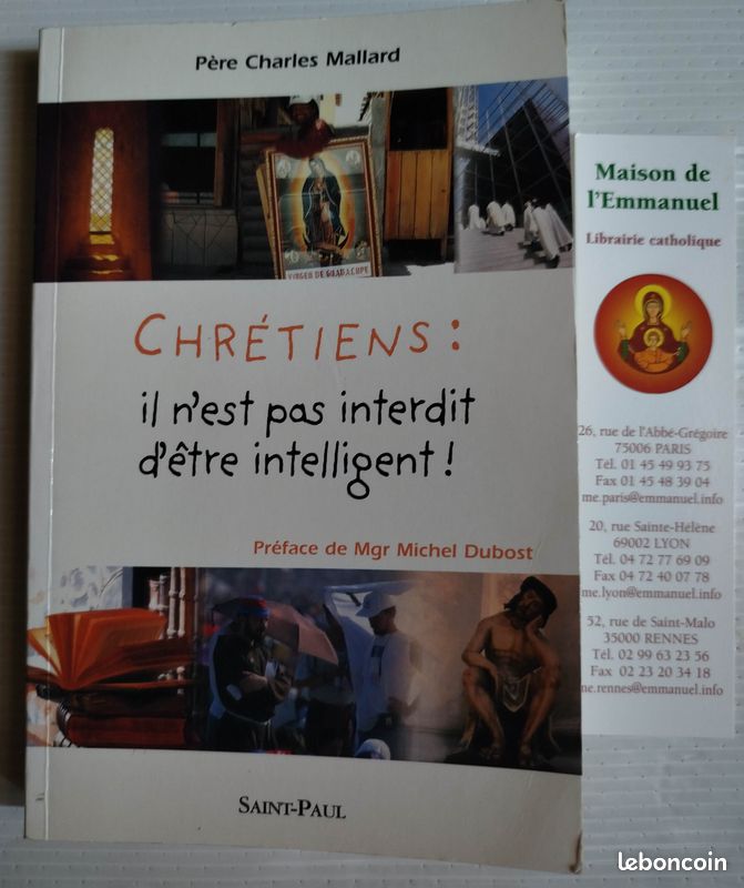 Livre Chrétiens il n’est pas interdit d’être intelligent  - envoi rapide (image 1)