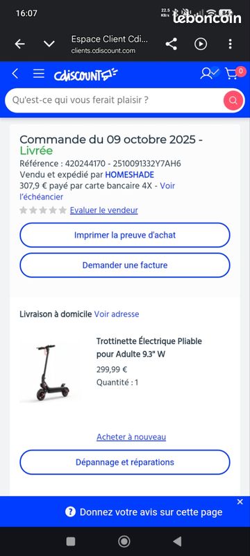 Trotinette électrique Agileride AS-S2 (image 3)