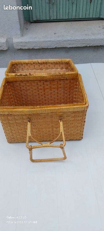 Mallette en forme de coffre en osier (image 5)