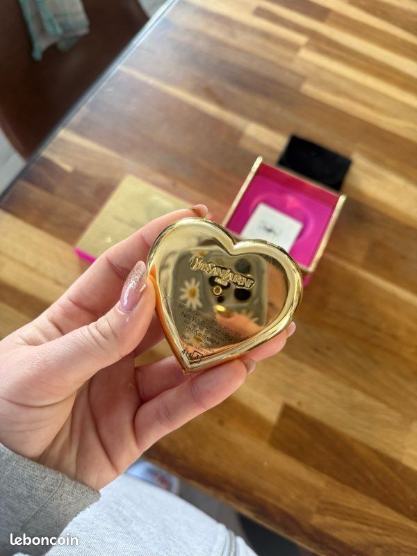 Bijou Vintage YSL (Yves Saint Laurent) - Double Cœur Doré - Années 80 - Pièce Iconique - Occasion