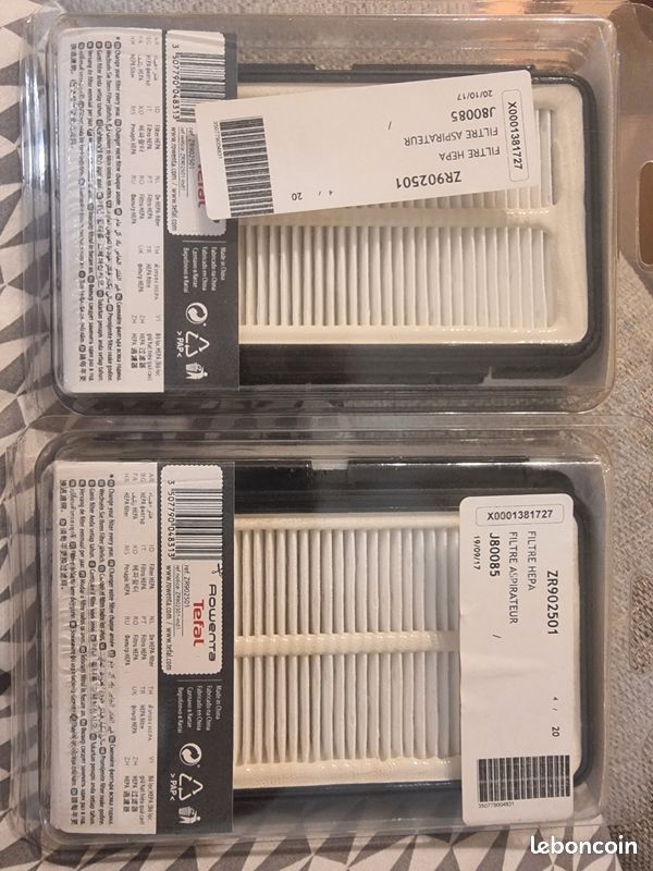 Set De 2 Filtres Pour Rowenta Silence Force / Compact - Préfiltre + Filtre D'échappement Neufs