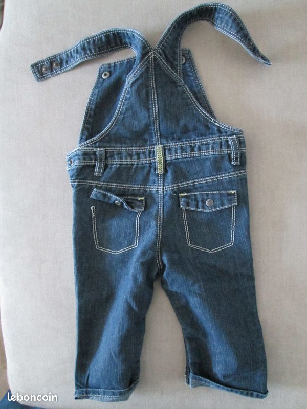 Pantalon Jean salopette OBAÏBI 9 mois / 71cm (image 2)