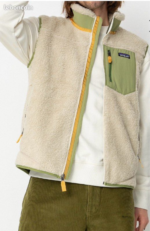 PATAGONIA POUR HOMME GILET SANS MANCHES taille S POLAIRE CLASSIC