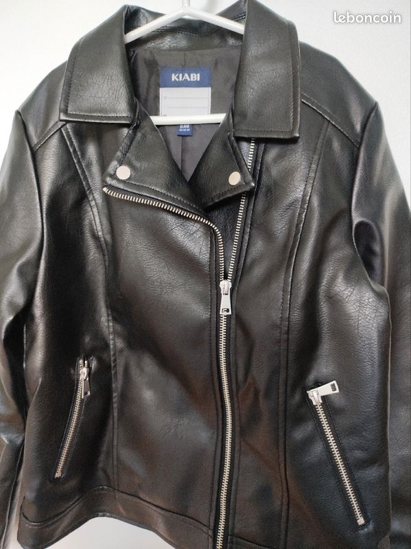 Kiabi Veste Noir Simili Cuir Veste Simili Cuir Vêtements